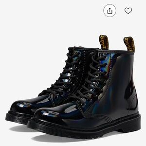 Dr. Martens Junior 1460 Patent Leather Lace Up Boots US 3
